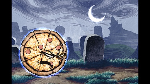 画像ギャラリー No.003のサムネイル画像 / ピザVS.スケルトンの仁義なき戦い。iOS向けアクションゲーム「Pizza Vs. Skeletons」を紹介する「(ほぼ)日刊スマホゲーム通信」第135回