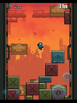 画像ギャラリー No.004のサムネイル画像 / ブロックを避け,登り続けろヒーロー達! iOS向けアクション「The Blocks Cometh By Halfbot」を紹介する「(ほぼ)日刊スマホゲーム通信」第139回