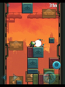 画像ギャラリー No.005のサムネイル画像 / ブロックを避け,登り続けろヒーロー達! iOS向けアクション「The Blocks Cometh By Halfbot」を紹介する「(ほぼ)日刊スマホゲーム通信」第139回