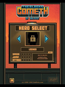 画像ギャラリー No.007のサムネイル画像 / ブロックを避け,登り続けろヒーロー達! iOS向けアクション「The Blocks Cometh By Halfbot」を紹介する「(ほぼ)日刊スマホゲーム通信」第139回