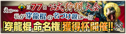 画像集#002のサムネイル/「MHF-G」,「穿龍棍 命名権」獲得杯を開催。新実装武器の名付け親になれる