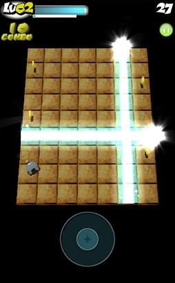 画像ギャラリー No.004のサムネイル画像 / おっさんを操作してビームを避けまくれ! iOS向けアクションゲーム「よけリーマン」を紹介する「(ほぼ)日刊スマホゲーム通信」第392回