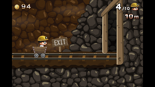 画像集#008のサムネイル/とぼけた見た目で高難度。スマートフォン向けアクション「爆走!鬼畜トロッコ」を紹介する「(ほぼ)日刊スマホゲーム通信」第516回