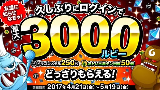 画像ギャラリー No.001のサムネイル画像 / 「城とドラゴン」,最大で3000ルビーなどをもらえる「おかえりキャンペーン」が開催