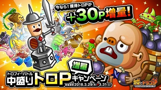 画像ギャラリー No.002のサムネイル画像 / 「城とドラゴン」,トロフィーバトルと「中盛りトロP増量キャンペーン」が開催