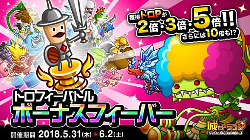 画像ギャラリー No.001のサムネイル画像 / 「城とドラゴン」,「トロフィーバトル」&「ボーナスフィーバー」が開催