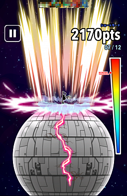 画像集#010のサムネイル/惑星破壊はタイミングが命。スマホ向けタップアクション「星を割れ!」を紹介する「(ほぼ)日刊スマホゲーム通信」第560回