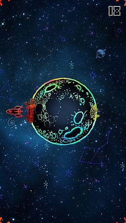 画像集#004のサムネイル/月を操る不思議な感覚。iOS向けアクションゲーム「Moon Control」を紹介する「(ほぼ)日刊スマホゲーム通信」第574回