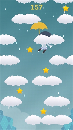 画像集#006のサムネイル/傘をさした女の子が美しい雨と音の世界をプカプカと。iOS向けアクションゲーム「Rainy Planet」を紹介する「(ほぼ)日刊スマホゲーム通信」第649回