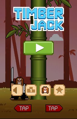 画像集#002のサムネイル/なぜ切るか,そこに竹があるからだ。Android向け竹林伐採ゲーム「TimberJack」を紹介する「(ほぼ)日刊スマホゲーム通信」第652回