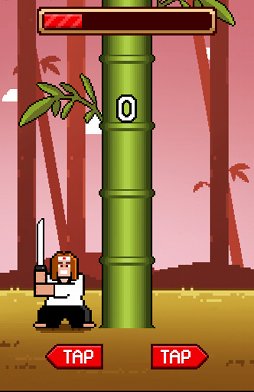 画像集#003のサムネイル/なぜ切るか,そこに竹があるからだ。Android向け竹林伐採ゲーム「TimberJack」を紹介する「(ほぼ)日刊スマホゲーム通信」第652回