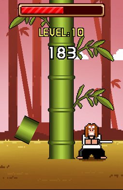 画像集#008のサムネイル/なぜ切るか,そこに竹があるからだ。Android向け竹林伐採ゲーム「TimberJack」を紹介する「(ほぼ)日刊スマホゲーム通信」第652回