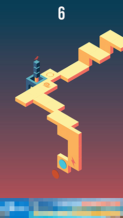 画像ギャラリー No.006のサムネイル画像 / 2つのサークルを交互に使ってどこまでも進もう。スマホ向けタップアクション「Skyward」を紹介する「(ほぼ)日刊スマホゲーム通信」第771回