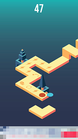 画像ギャラリー No.009のサムネイル画像 / 2つのサークルを交互に使ってどこまでも進もう。スマホ向けタップアクション「Skyward」を紹介する「(ほぼ)日刊スマホゲーム通信」第771回