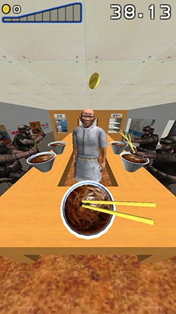 画像ギャラリー No.003のサムネイル画像 / 限られた時間で食欲を満たし電車に乗車せよ。スマホ向けスワイプアクション「i立ち食いそば」を紹介する「(ほぼ)日刊スマホゲーム通信」第797回