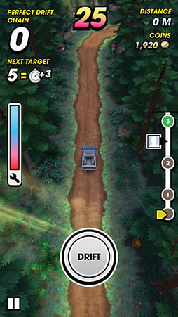 画像ギャラリー No.004のサムネイル画像 / 華麗なドリフトでどこまで進めるか挑戦。iOS向けカーアクション「Mega Drift」を紹介する「(ほぼ)日刊スマホゲーム通信」第830回
