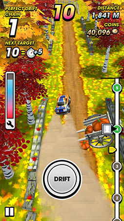 画像ギャラリー No.010のサムネイル画像 / 華麗なドリフトでどこまで進めるか挑戦。iOS向けカーアクション「Mega Drift」を紹介する「(ほぼ)日刊スマホゲーム通信」第830回