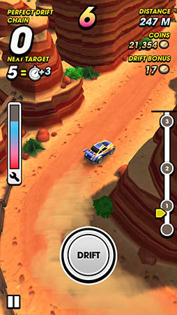 画像ギャラリー No.011のサムネイル画像 / 華麗なドリフトでどこまで進めるか挑戦。iOS向けカーアクション「Mega Drift」を紹介する「(ほぼ)日刊スマホゲーム通信」第830回