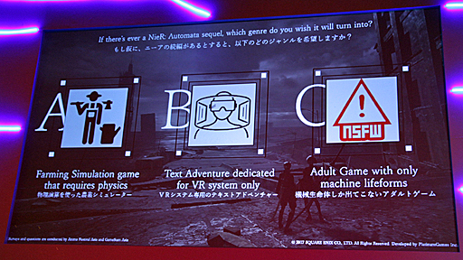 画像ギャラリー No.028のサムネイル画像 / 「NieR:Automata」のステージイベントが,シンガポールのイベント「GameStart」で開催。いろいろな情報が開示されたその模様をレポート