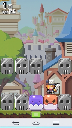 画像ギャラリー No.003のサムネイル画像 / 落下したブロックを足場にして登って行くスマホ向けアクションゲーム「Tap Rising」を紹介する「(ほぼ)日刊スマホゲーム通信」第1069回