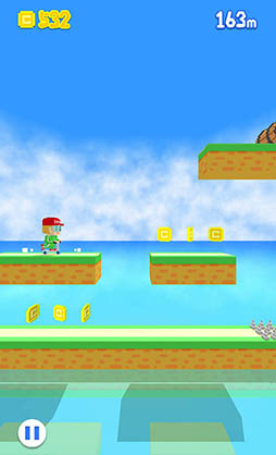 画像ギャラリー No.002のサムネイル画像 / 2種類のジャンプを使い分けてコースを走破。カジュアルゲーム「スーパーおばあちゃんズ」を紹介する「(ほぼ)日刊スマホゲーム通信」第1139回