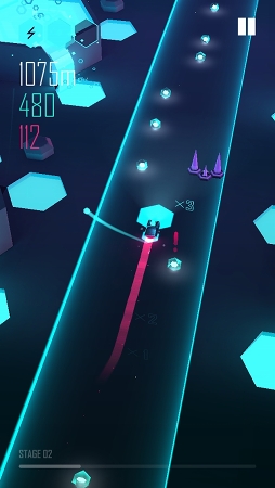 画像ギャラリー No.004のサムネイル画像 / ランニングゲームにリズム要素が加わったiOS向けアプリ「ビートレーサー」を紹介する「(ほぼ)日刊スマホゲーム通信」第1141回