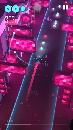 画像ギャラリー No.007のサムネイル画像 / ランニングゲームにリズム要素が加わったiOS向けアプリ「ビートレーサー」を紹介する「(ほぼ)日刊スマホゲーム通信」第1141回