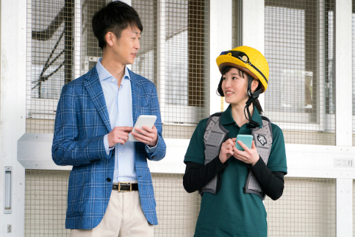 画像ギャラリー No.003のサムネイル画像 / 「ダビマス」武幸四郎・元騎手&藤田菜七子騎手が出演するTVCMが放送決定。一部CM映像のカットや,2人のコメントも紹介