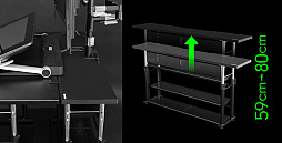 画像ギャラリー No.003のサムネイル画像 / Bauhutte,ケーブルボックスおよび収納棚付きの「拡張デスク」を発売