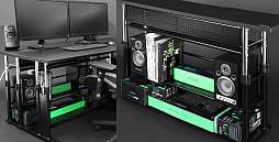 画像ギャラリー No.019のサムネイル画像 / Bauhutte,ケーブルボックスおよび収納棚付きの「拡張デスク」を発売