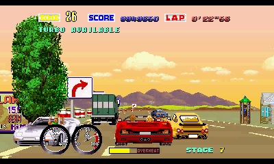 画像ギャラリー No.003のサムネイル画像 / 「セガ3D 復刻アーカイブス3 FINAL STAGE」に収録される「ターボアウトラン」の便利機能,こだわりの各種設定項目が公開に