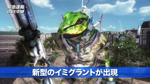 画像ギャラリー No.006のサムネイル画像 / 「地球防衛軍5」のプロモーションビデオ第2弾を紹介……のはずが緊急速報に? EDFとイミグラントが交戦する「緊急LIVE中継」が公開