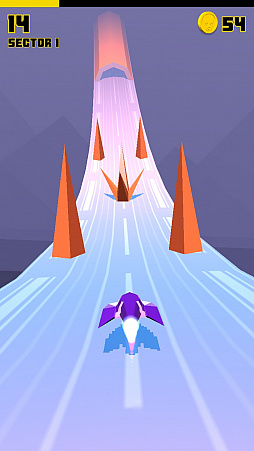 画像ギャラリー No.003のサムネイル画像 / サイバー空間でハイスピードレーシング! iOS向けアプリ「Hovercrash」を紹介する「(ほぼ)日刊スマホゲーム通信」第1310回