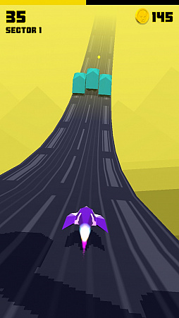 画像ギャラリー No.004のサムネイル画像 / サイバー空間でハイスピードレーシング! iOS向けアプリ「Hovercrash」を紹介する「(ほぼ)日刊スマホゲーム通信」第1310回