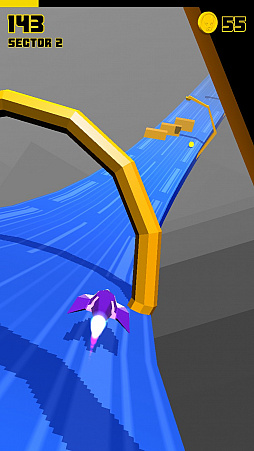 画像ギャラリー No.005のサムネイル画像 / サイバー空間でハイスピードレーシング! iOS向けアプリ「Hovercrash」を紹介する「(ほぼ)日刊スマホゲーム通信」第1310回