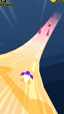 画像ギャラリー No.007のサムネイル画像 / サイバー空間でハイスピードレーシング! iOS向けアプリ「Hovercrash」を紹介する「(ほぼ)日刊スマホゲーム通信」第1310回