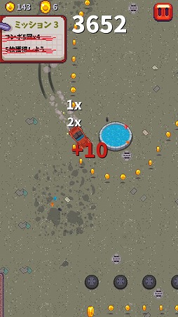 画像ギャラリー No.003のサムネイル画像 / 思う存分ドリフトし放題! iOS向けアクションゲーム「Pixel Drifters」を紹介する「(ほぼ)日刊スマホゲーム通信」第1401回