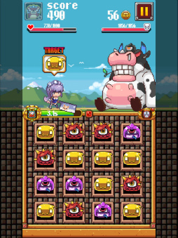 画像ギャラリー No.005のサムネイル画像 / 反射神経でスライムを叩け。スマホ向けRPG「メイドとスライム!勇者を救え!」を紹介する「(ほぼ)日刊スマホゲーム通信」第1427回