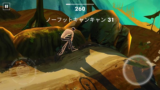 画像ギャラリー No.001のサムネイル画像 / マウンテンバイクで華麗なトリックを決める「Bike Unchained」を紹介する「(ほぼ)日刊スマホゲーム通信」第1456回