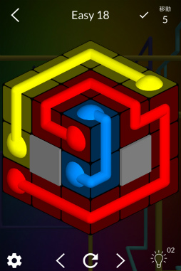 画像ギャラリー No.002のサムネイル画像 / 線を引いてキューブを覆う,スマホ向けパズルゲーム「Cube Connect」を紹介する「(ほぼ)日刊スマホゲーム通信」第1459回