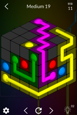 画像ギャラリー No.003のサムネイル画像 / 線を引いてキューブを覆う,スマホ向けパズルゲーム「Cube Connect」を紹介する「(ほぼ)日刊スマホゲーム通信」第1459回