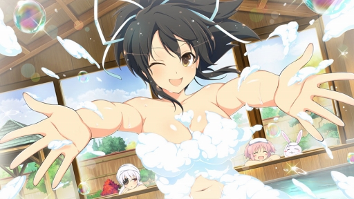 画像ギャラリー No.005のサムネイル画像 / 「シノビマスター 閃乱カグラ NEW LINK」,バスタオル姿の少女たちが登場する温泉イベントを開催