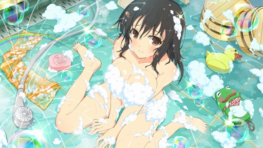 画像ギャラリー No.006のサムネイル画像 / 「シノビマスター 閃乱カグラ NEW LINK」,バスタオル姿の少女たちが登場する温泉イベントを開催