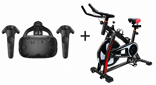 画像ギャラリー No.003のサムネイル画像 / スピンバイクをこいで,マシンを操れ! 熱いバトルで身体も温まるVRゲーム「アーティファイト」の体験会をレポート