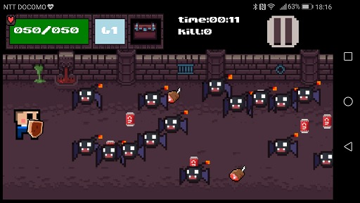 画像ギャラリー No.004のサムネイル画像 / 大量のモンスターを倒してハイスコアをめざすAndroid向けアプリ「エンドレスモンスターハウス」を紹介する「(ほぼ)日刊スマホゲーム通信」第1548回