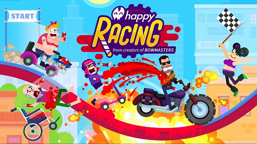 画像ギャラリー No.001のサムネイル画像 / 大ケガをしながら疾走するレースゲーム「Happy Racing」を紹介する「(ほぼ)日刊スマホゲーム通信」第1616回