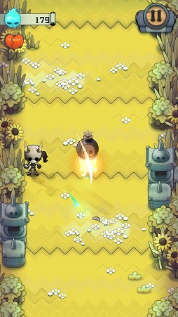 画像ギャラリー No.005のサムネイル画像 / 襲いかかってくる骸骨たちを蹴散らそう。スマホ向けアクションゲーム「忍ダッシュ」を紹介する「(ほぼ)日刊スマホゲーム通信」第1663回