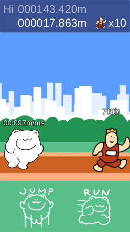 画像ギャラリー No.005のサムネイル画像 / 鮭パワーでスピードアップ! Android向けタップアクション「くまランナー」を紹介する「(ほぼ)日刊スマホゲーム通信」第1689回