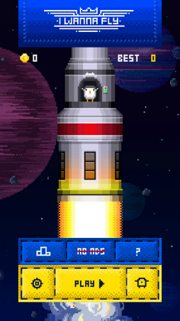 画像ギャラリー No.001のサムネイル画像 / ペンギンが宇宙からダイブ! Android向けアクション「I Wanna Fly」を紹介する「(ほぼ)日刊スマホゲーム通信」第1702回