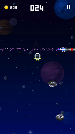 画像ギャラリー No.010のサムネイル画像 / ペンギンが宇宙からダイブ! Android向けアクション「I Wanna Fly」を紹介する「(ほぼ)日刊スマホゲーム通信」第1702回